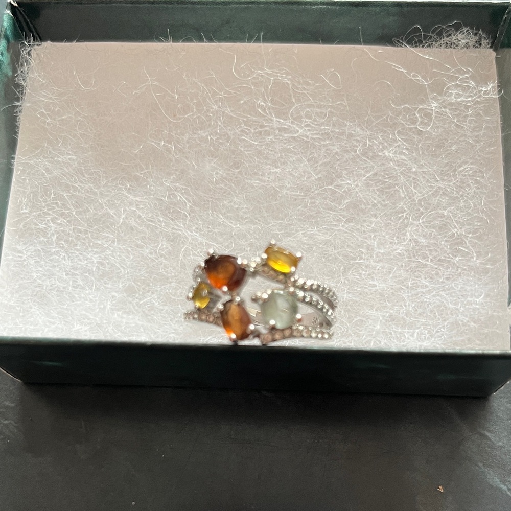 Elegant Silver Gemstone Ring